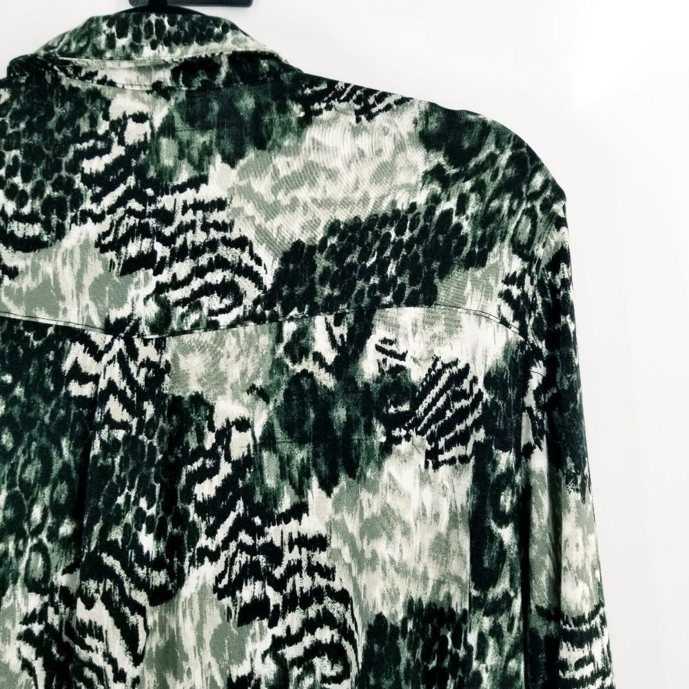 New Directions Snake Pattern Button Up Tunic Mult… - image 8